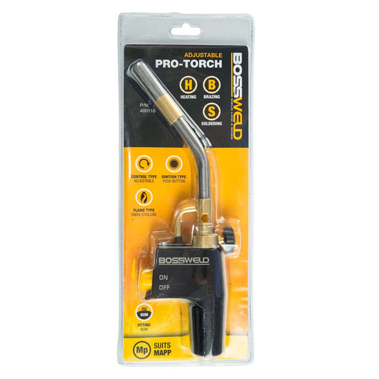 Bossweld Map Pro Torch - Adjustable - Cast Aluminium - High Intensity Flame – view 2 - Auzzistore