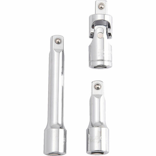 Kincrome 3 Piece 1/2 Drive Extension Bar Set - Chrome Vanadium Steel - Durable - Auzzistore