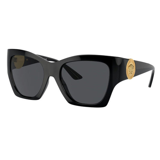 Versace VE4452 Women's Irregular Sunglasses Black Frame Dark Grey Lenses — image 2