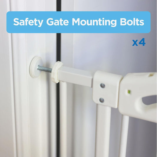 Perma Child Safety Gate Rotary Mounting Bolts 4 Pack Metal Plastic Safety – view 2 - Auzzistore
