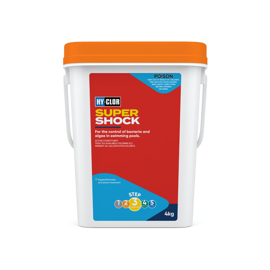 Hy Clor Super Shock Granular Pool Chlorine 4kg Calcium Hypochlorite - Auzzistore