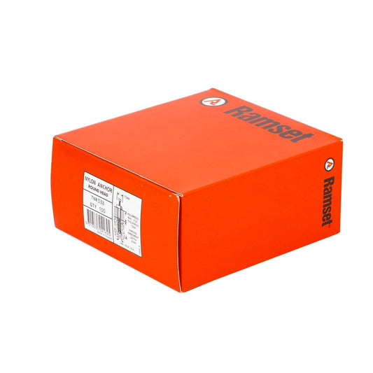 Ramset Nylon Round Head Anchor 5 x 38mm Insulated Light Duty 100 Box - Auzzistore