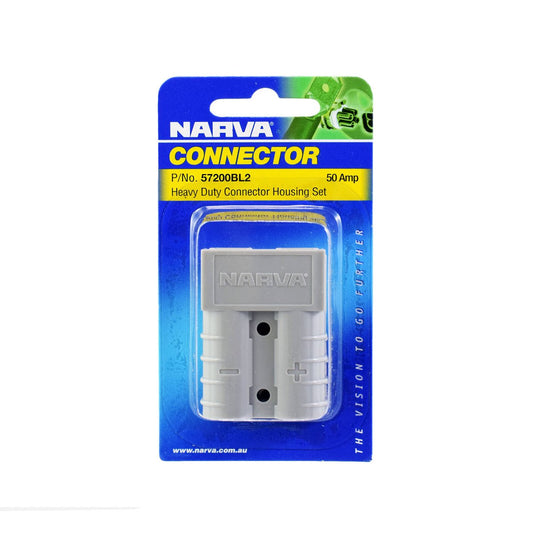 Narva 50A Heavy Duty Connector Housing - Grey - 2 Pack - 48mm x 16mm x 36mm – view 2