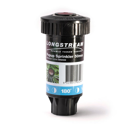Holman 50mm Longstream Rotating Pop Up Sprinkler - 1/2 Circle - Black/Red – view 2 - Auzzistore