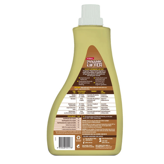 Yates Dynamic Lifter 1L Liquid Concentrate Soil Improver Fertiliser – view 2 - Auzzistore