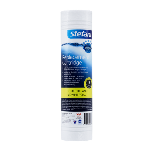 Stefani 5.0 Micron Sediment Filter 250mm Polypropylene Reduces Contaminants - Auzzistore