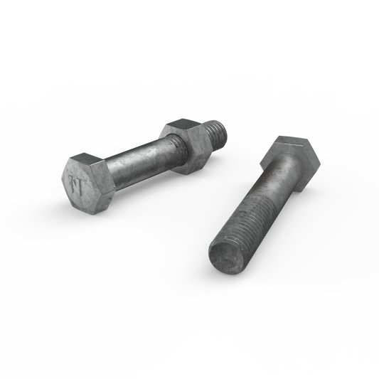 Zenith Hex Head Bolt - M12 x 65mm - Hot Dipped Galvanised - 12 Pack – view 2 - Auzzistore