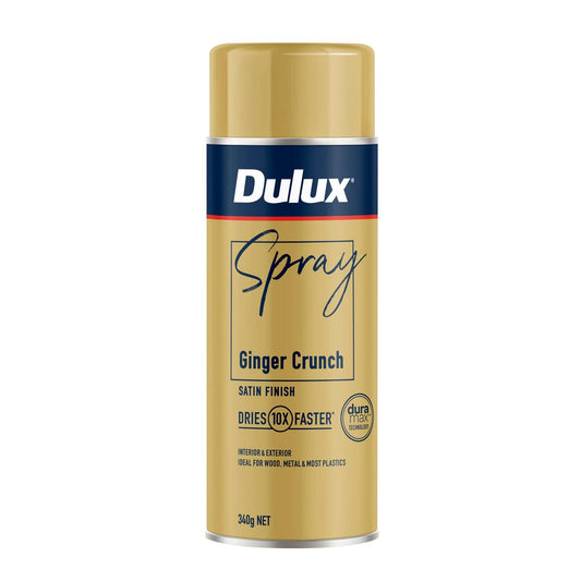 Dulux 340g Satin Spray Paint - Ginger Crunch - Fast Drying - Self Priming - Auzzistore