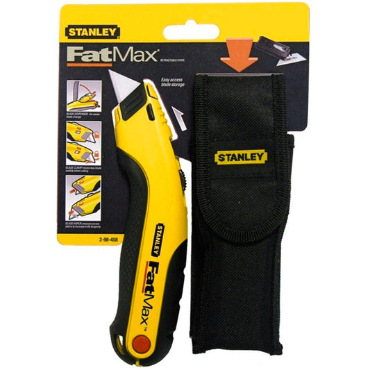 Stanley Fatmax Retractable Knife - 5 Blades - Metal - Ergonomic Design - Auzzistore
