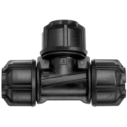 Philmac Metric 20mm Poly Pipe Tee - Polypropylene - Easy Connection - Auzzistore