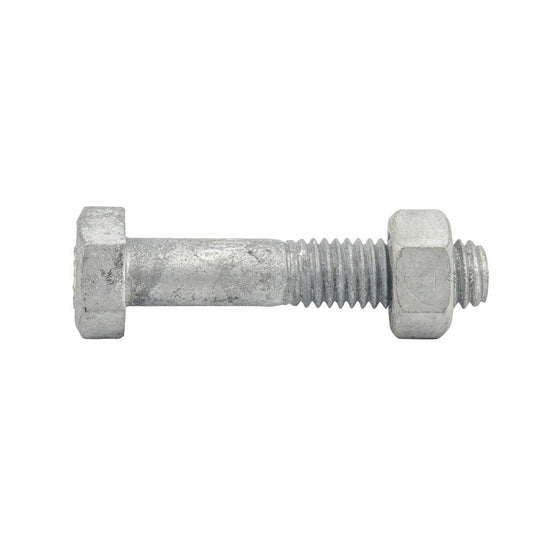 Zenith M8 x 40mm Hot Dipped Galvanised Hex Head Bolt and Nut Each - Auzzistore