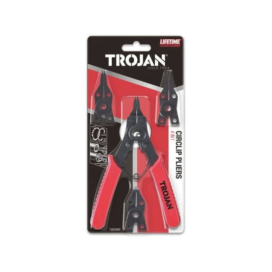 Trojan 4 in 1 Circlip Plier - 260mm - Ergonomic Grip - Accurate Tips