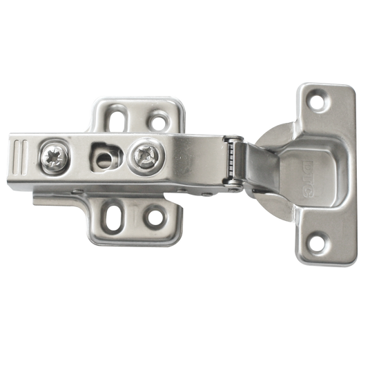 Kaboodle Soft Close Door Hinges - 115mm x 125mm - Chrome - Adjustable - 10 Pairs