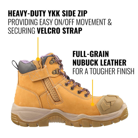 Dewalt Womens Ashton Pro Work Boot Size 6 - Wheat - SRC Anti-Slip - Heat Resistant – view 2