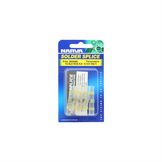 Narva Solder Splice 4.5-6mm Polyolefin 5 Pack Waterproof Connection - Auzzistore