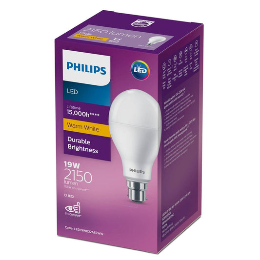 Philips A67 B22 LED Globe 2150lm 19W Warm White - Energy Efficient Lighting