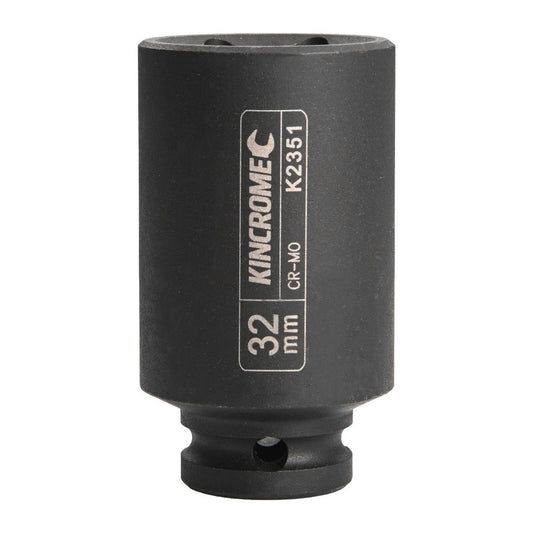 Kincrome 32mm Deep Impact Socket Cr-Mo Steel Rust Resistant 1/2 Drive - Auzzistore