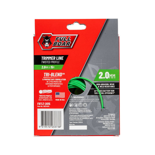 Full Boar Trimmer Line - 2.0mm x 15m - Twisted Profile - Durable & Efficient – view 2 - Auzzistore