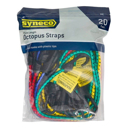 Syneco 75cm Tie Down Octopus Straps 20 Pack - Elasticised - Weather-Resistant – view 2 - Auzzistore