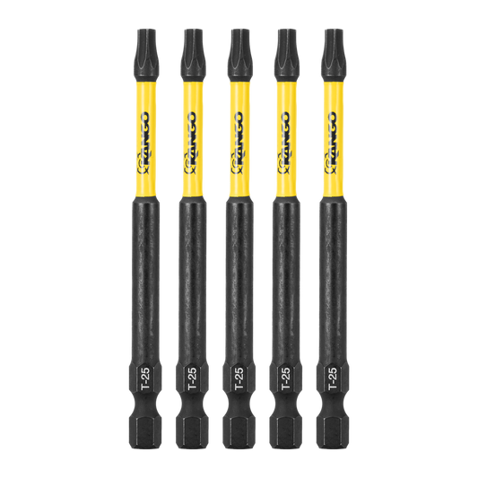 Kango 89mm TX25 HYPERTORQUE Impact Driver Bit 5 Pack - High Torque Performance – view 2 - Auzzistore