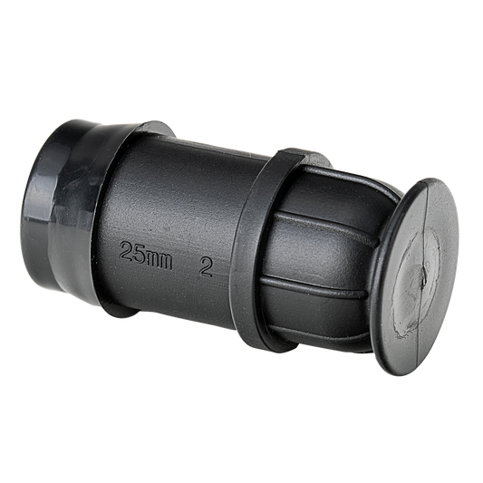 K Rain 25mm Barbed End Plug 5 Pack - Black - Polypropylene - KP25 - Auzzistore