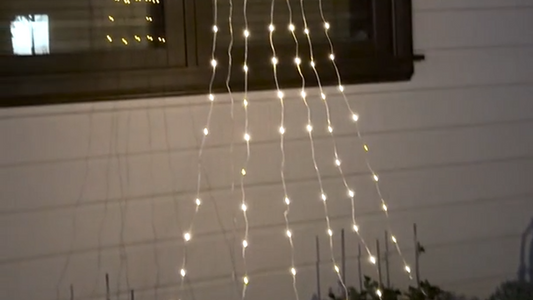 Lytworx Warm White Solar USB Star Waterfall Lights - 210 LEDs - 3.2m – view 2 - Auzzistore
