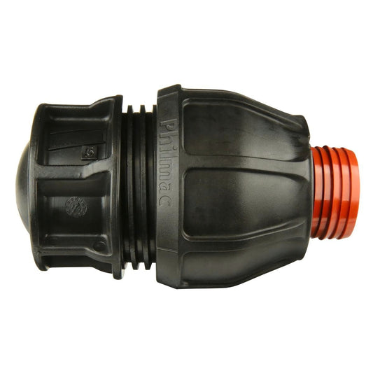 Philmac 1 1/2 Rural End Cap - 81mm x 134mm - Black with Terracotta Inserts - Auzzistore