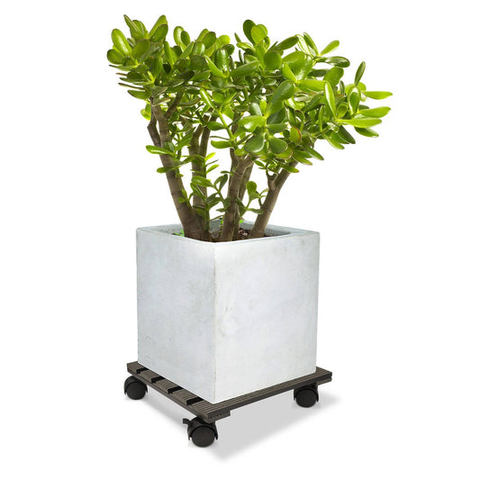 Jack Square Pot Trolley - Charcoal - 29cm - Wood-Poly Composite - Durable – view 2
