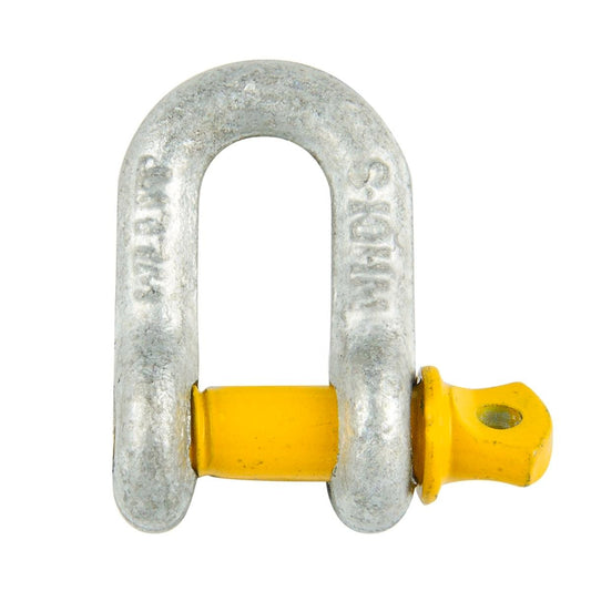 Pinnacle 10mm Galvanised D Shackle - Metal - Heavy Duty - 1T Capacity - Auzzistore