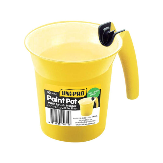 Uni Pro Paint Pot with Liner - 600ml - Easy Clean-Up - Comfortable Handle - Auzzistore