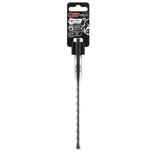 Full Boar 4 Cut Tip Drill Bit - 5.5mm x 160mm - Carbide - Concrete Use - Auzzistore