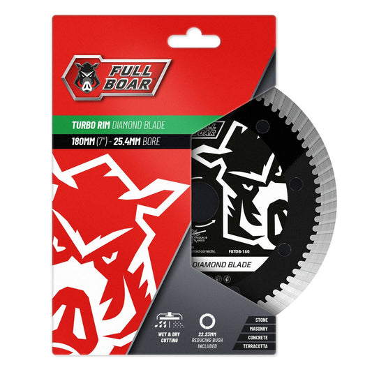 Full Boar 180mm Turbo Rim Diamond Blade - Efficient Cutting - Durable – view 2 - Auzzistore