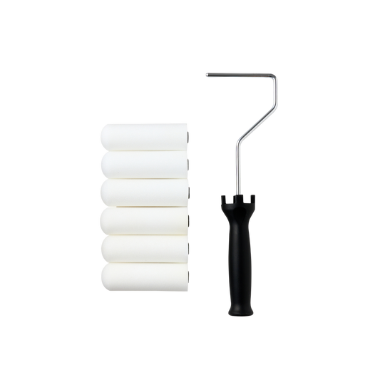 Prorenovator 100 Mini Roller Foam Set 7 Pack - 9mm - High Density - Black – view 2 - Auzzistore