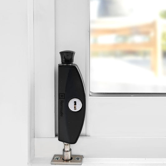 Remsafe Black Window Door Patio Bolt - 1 Pack - 53mm Protrusion - Steel – view 2 - Auzzistore