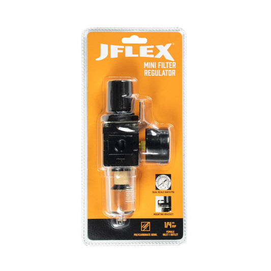 Jflex Mini Filter Regulator - 5-Micron Brass Filter - Compact Design - 1/4” BSP – view 2 - Auzzistore