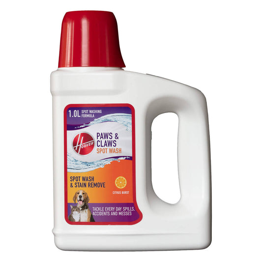 Hoover Paws Claws Cleaning Solution - 1L - Enzymatic Pet Stain Remover