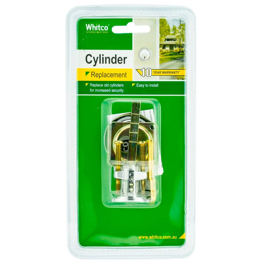 Whitco Replacement Cylinder - 55mm - Zinc Diecast - Bright Chrome - Auzzistore