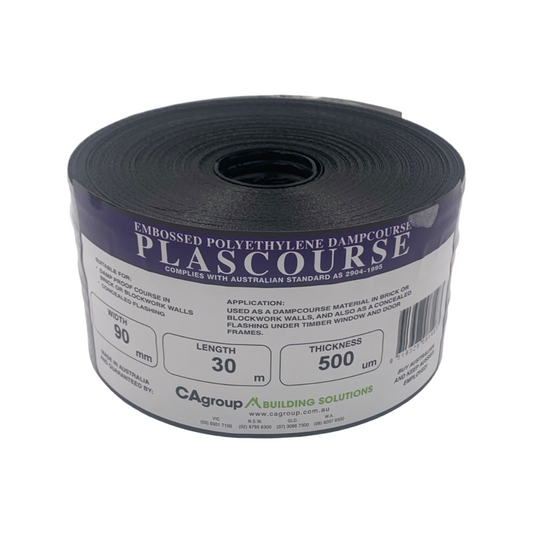 Cagroup Dampcourse - 90mm x 30m - Embossed Polyethylene - Moisture Barrier - Auzzistore
