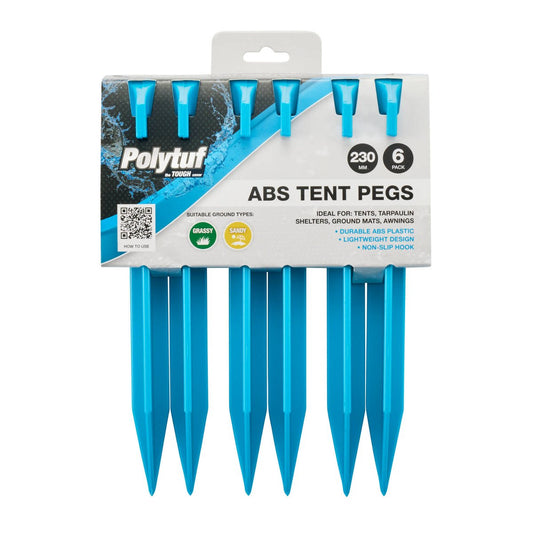 Polytuf 230mm ABS Tent Peg - 6 Pack - Lightweight - Durable Anchoring – view 2
