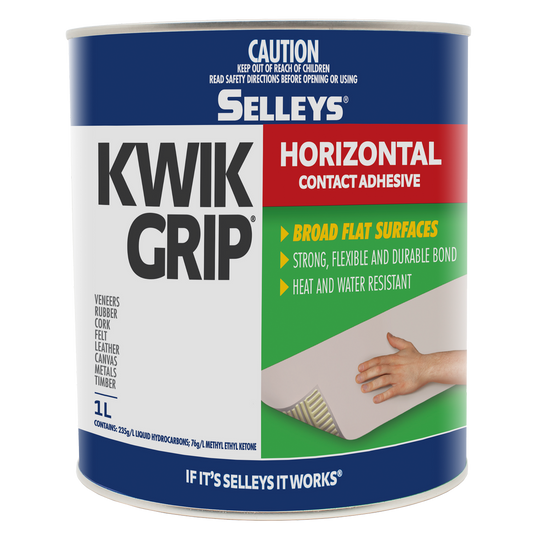 Selleys Kwik Grip 1L Contact Adhesive Solvent-Based Heat Resistant