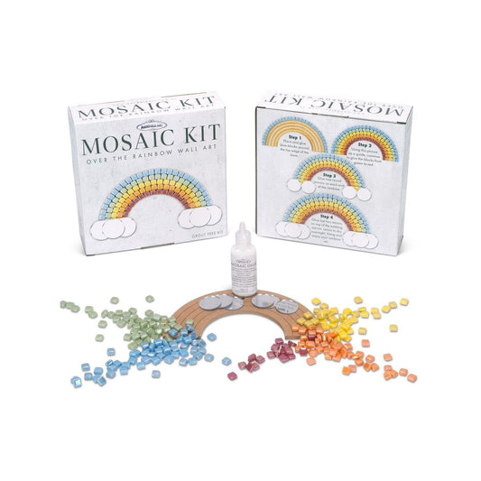 Mandala Art Over the Rainbow Mosaic Wall Art Kit - 170mm x 170mm - Easy Craft
