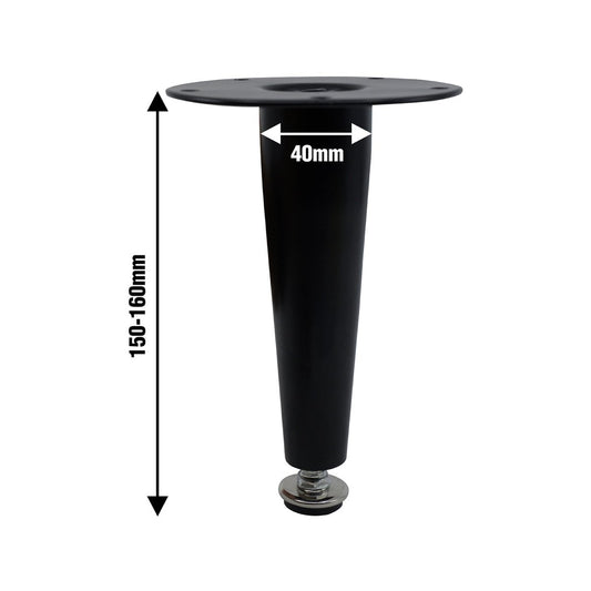 Adoored 150mm Black Tapered Metal Legs - 4 Pack - Durable Steel Design – view 2 - Auzzistore