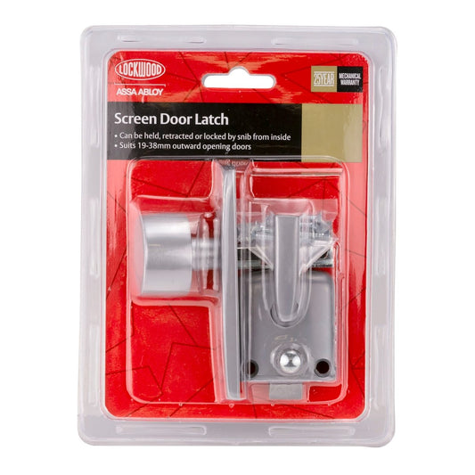 Lockwood Screen Door Latches - 19-38mm - Zinc Diecast - Satin Finish – view 2 - Auzzistore
