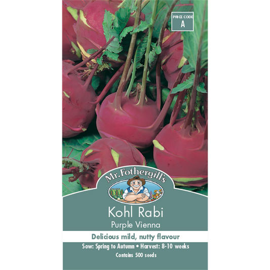Mr Fothergill S Purple Vienna Kohl Rabi Seeds - 75mm - Easy Grow - Nutty Flavor - Auzzistore