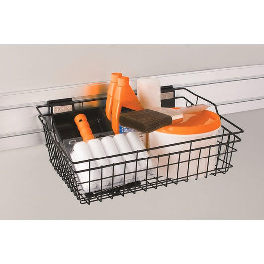Storease Garage Wall Storage Basket 30cm x 46cm Powder-Coated Steel – view 2 - Auzzistore