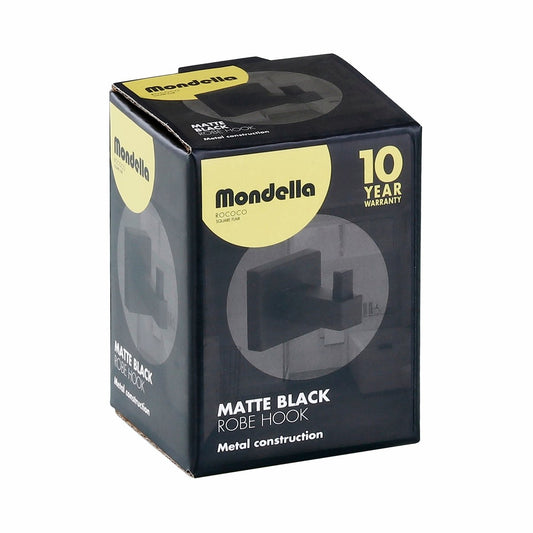 Mondella Matte Black Rococo Robe Hook - 44mm x 44mm x 60mm - Zinc – view 2