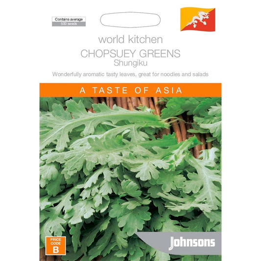 Johnsons World Kitchen Chopsuey Greens - 95mm - Seeds - Edible Plant - Auzzistore