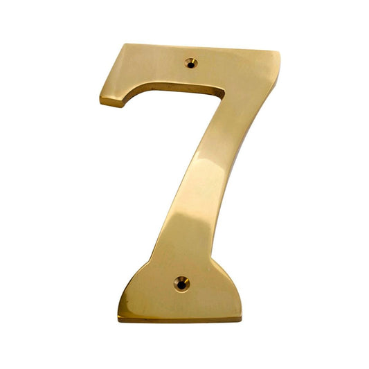Sandleford 150mm Brass House Number 7 - Solid Brass - Weather Resistant