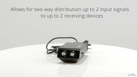 Antsig Indoor Distribution Amplifier - 2 Way - 24dB Gain - ABS - Black