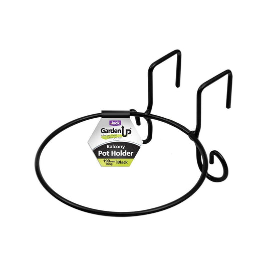 Jack Black Outdoor Pot Holder - 190mm PVC Coated Steel - Easy To Use